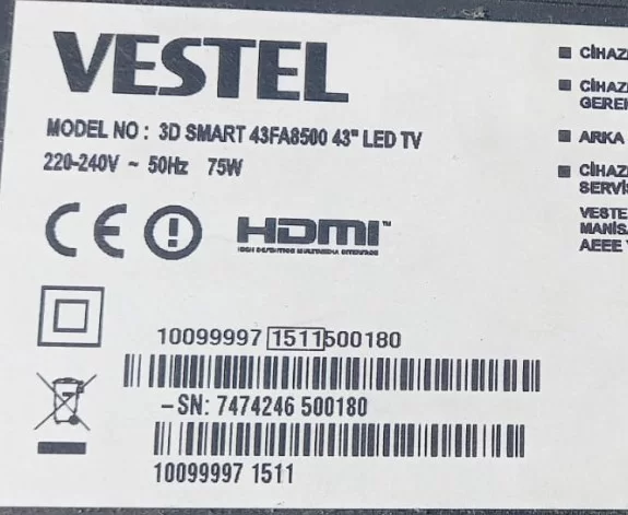 Twfm-L001d, 17wfm03, Vestel 43fa8500 Wifi Modül