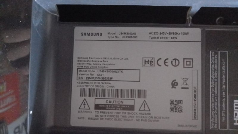 Samsung ue49k6000 alıcı göz bn96-39802b IR Sensor Board