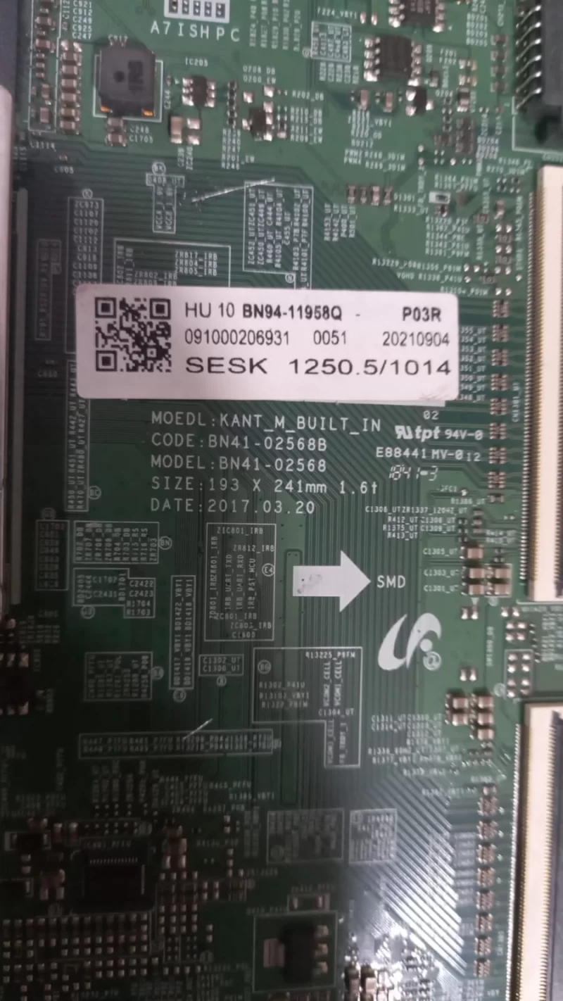 Bn94-11958q,  Bn41-02568b, Samsung Ue55mu6400, Ue55mu7400  Mainboard , Anakart