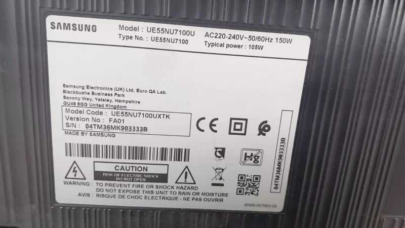 Bn96-39821f, Bn96-39820f,  Samsung Ue50nu7100u Lvds Kablo