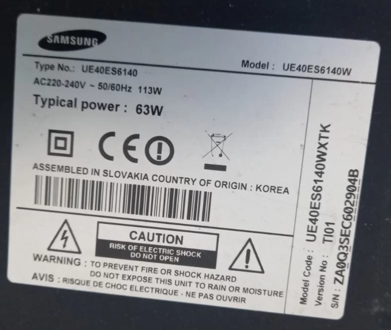 Bn41-01789a, Bn41-01789, Lsj400hv05-S Samsung Ue40es6140 Tcon