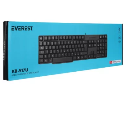 EVEREST KB-S17U SİYAH USB Q STANDART KLAVYE