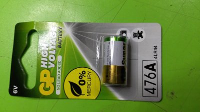 Gp Batteries Gp476A Süper Alkalin 476A/Px28A/A544/4Lr44 Boy Pil, 6 Volt, Tekli Kart