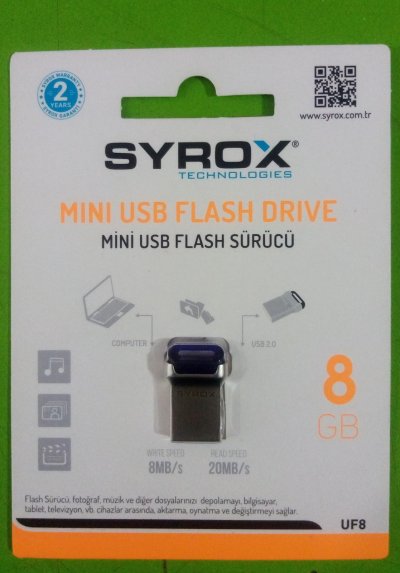 Syrox Metal 8 GB SYX-USB-08 USB Bellek