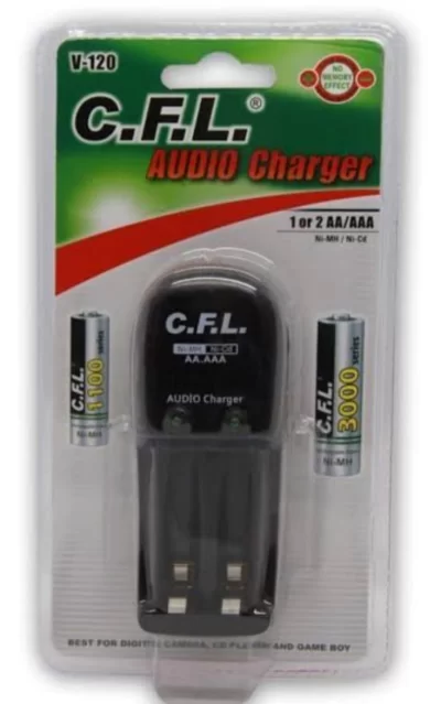 CFL V-120 Audio Charger AA-AAA 2Li Pil Şarj Cihazı