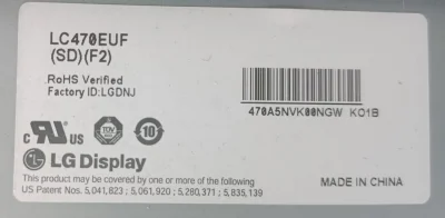 LC470EUF (SD) (F2), LG 47LW570S PANEL EKRAN