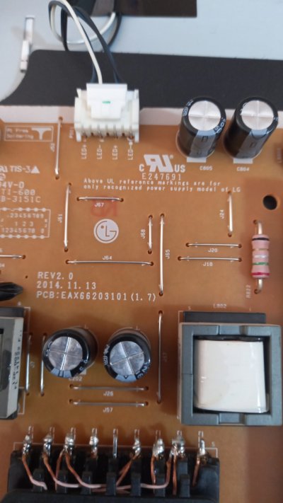 EAX66203101(1.7) , LG 50LF650V ,  POWER BOARD TV BESLEME KARTI 